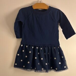 Navy Blue Starry Kids Dress